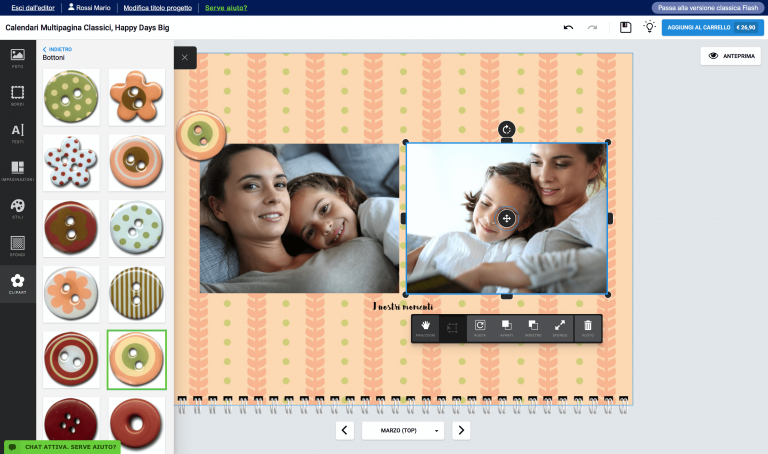 aggiungi clip art al tuo calendario personalizzato