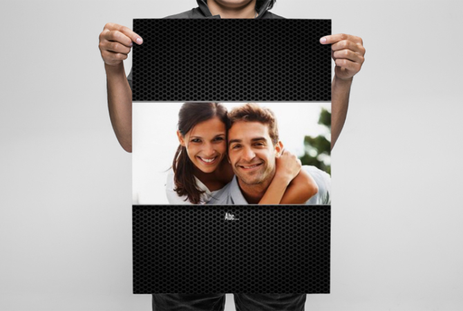 collage foto impaginazione black grid