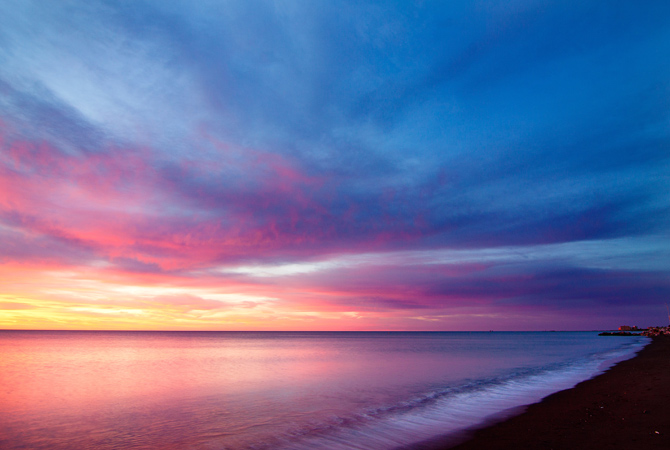 come scattare foto al tramonto: linea dell’orizzonte