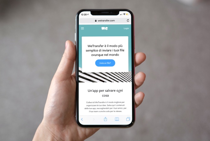 Come trasferire foto da uno Smartphone all’altro con WeTransfer.
