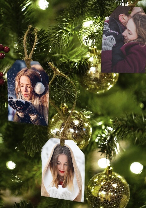Decorazioni natalizie con foto da appendere - Rikorda
