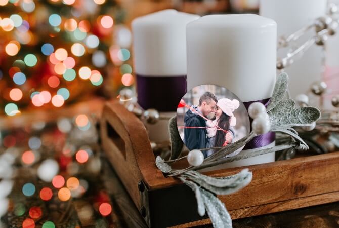 Candele natalizie con foto - Rikorda