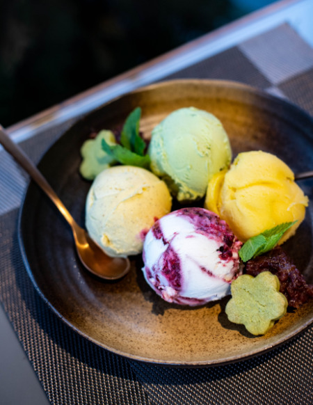Food photography di gelato dessert