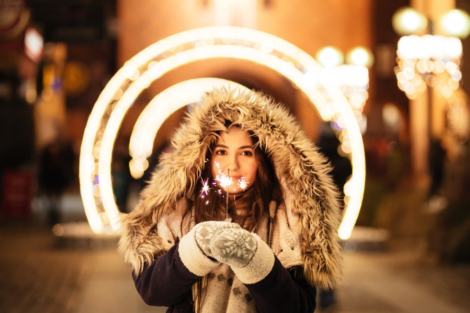 Foto ritratto con effetto bokeh