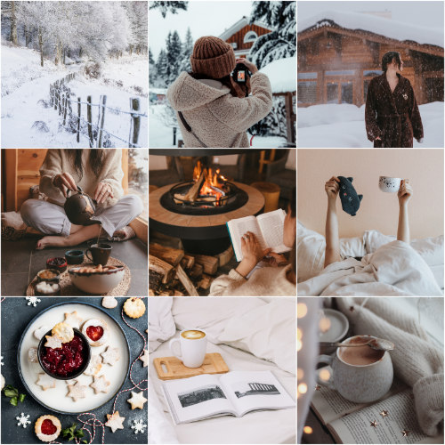 Feed instagram dalle caratteristiche invernali