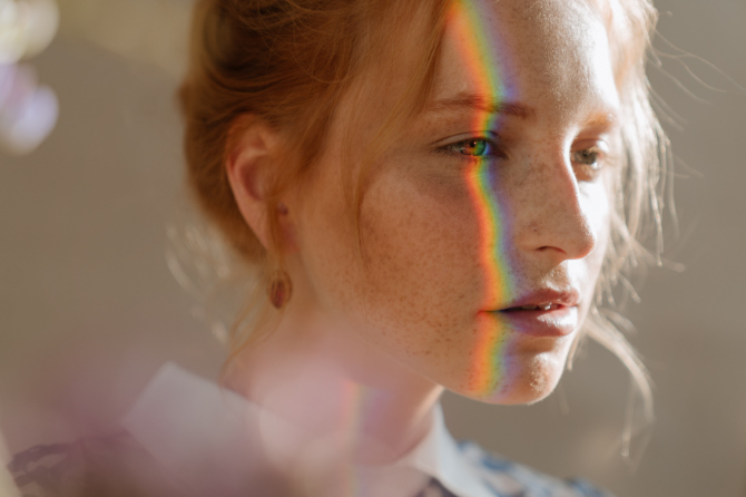 Effetto arcobaleno sulle foto
