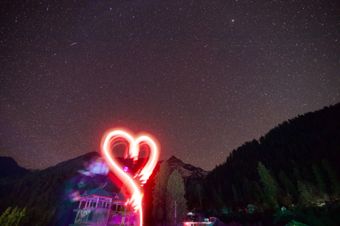 Light painting per partecipare allo spettacolo del cielo