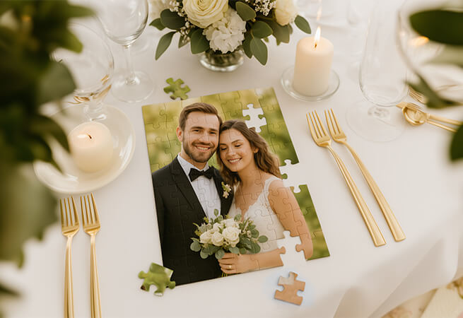 Bomboniere di matrimonio originali: puzzle