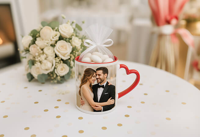 Bomboniere di matrimonio originali: Tazza Love