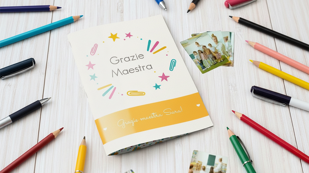 Album figurine personalizzato: scuola