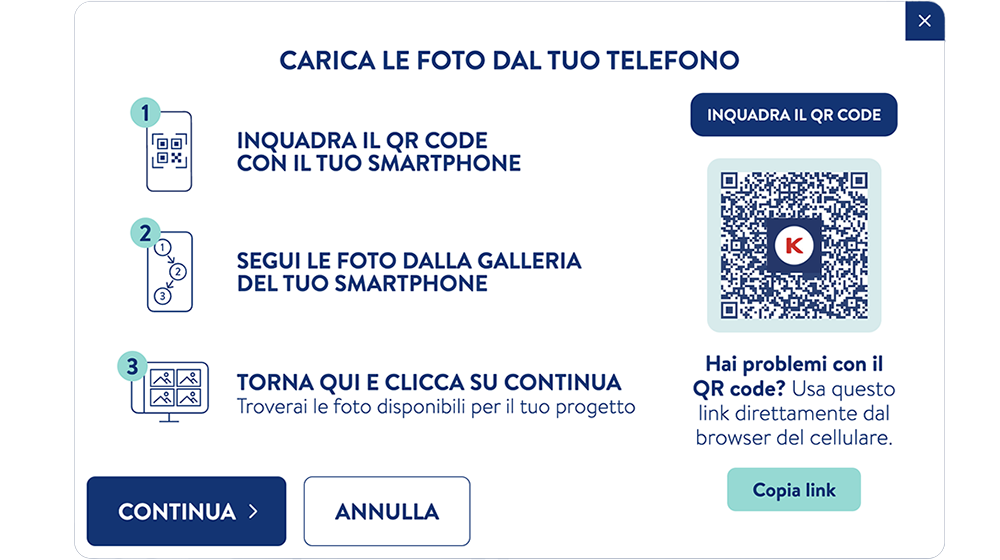 Album Figurine "Best Dad Ever": caricamento immagini tramite QR code