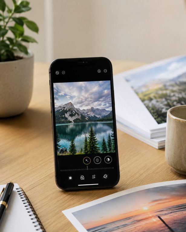 Pannello Modifica dell’app Foto su iPhone con strumenti di regolazione